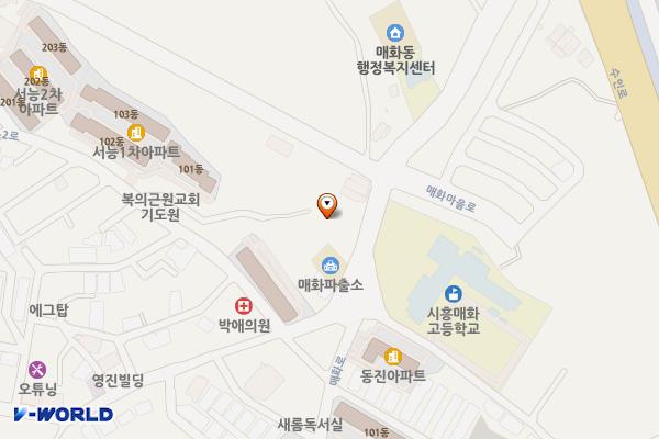 매화청소년문화센터 위치 지도 — 경기도 시흥시 매화로 34