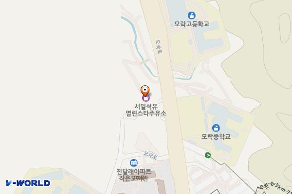 열린스타셀프주유소 위치 지도 — 경기도 의왕시 모락로 117, 열린주유소(LG) (오전동)