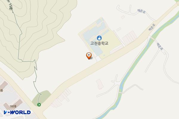 문화복지관 위치 지도 — 경기도 의왕시 백운로 23, 의왕시 문화복지회관 (오전동)