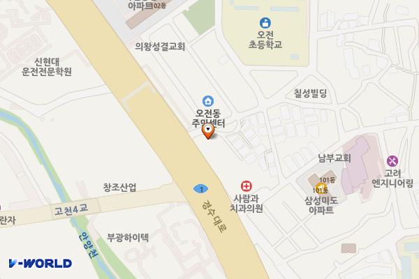 구도일주유소 대림 위치 지도 — 경기도 의왕시 경수대로 300, 대림주유소 (오전동)