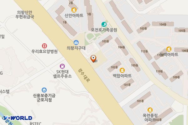 오전119안전센터 위치 지도 — 경기도 의왕시 경수대로 344, 오전119안전센터 (오전동)