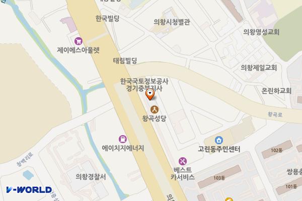 의왕도시공사 위치 지도 — 경기도 의왕시 사천2길 6, 의왕도시공사 (왕곡동)