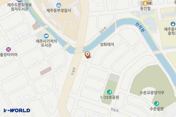 가령로 33, 청귤로1길 50 위치 지도 — 제주특별자치도 제주시 가령로 33