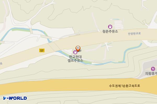 판교 현대주유소 위치 지도 — 경기도 의왕시 안양판교로 448 (청계동)