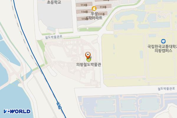 철도박물관 위치 지도 — 경기도 의왕시 철도박물관로 142, 철도박물관 (월암동)