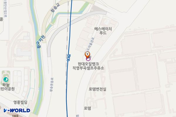 현대셀프 주유소 위치 지도 — 경기도 의왕시 철도박물관로 14, 현대셀프주유소부곡점 (삼동)