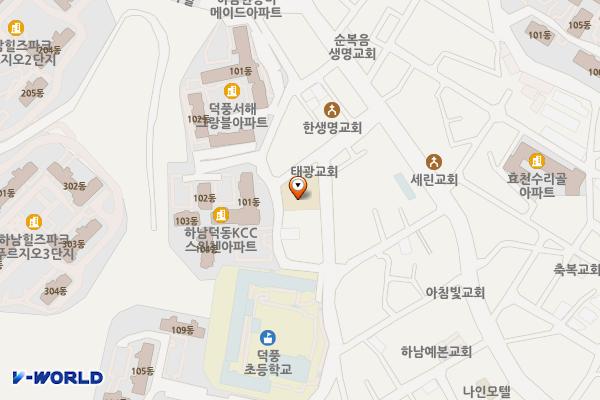 덕풍2동행정복지센터(2층) 위치 지도 — 경기도 하남시 덕풍공원로 12