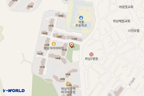 덕풍어린이공원 위치 지도 — 경기도 하남시 덕풍공원로 40-1