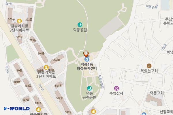 덕풍1동 행정복지센터 화장실(3층) 위치 지도 — 경기도 하남시 덕풍공원로 110