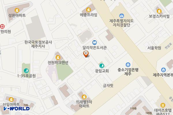 신성로12길 28, 고산동산서길 14 위치 지도 — 제주특별자치도 제주시 신성로12길 28