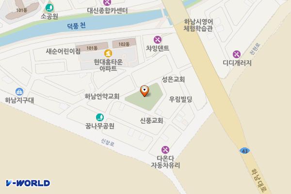 꿈나무공원 위치 지도 — 경기도 하남시 신장로48번길 30