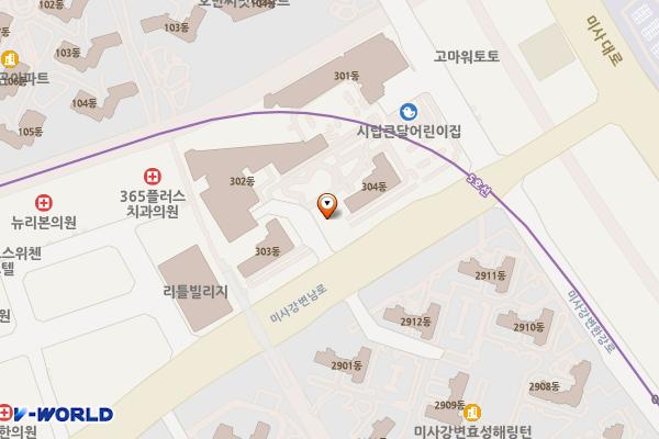 디지털도서관 1층 위치 지도 — 경기도 하남시 미사강변한강로 290-2