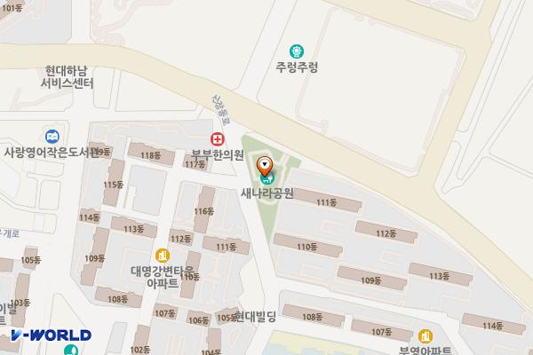 새나라공원 위치 지도 — 경기도 하남시 신장동로 145