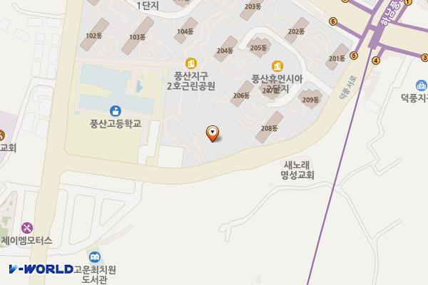 풍산지구2호공원 위치 지도 — 경기도 하남시 덕풍서로 21