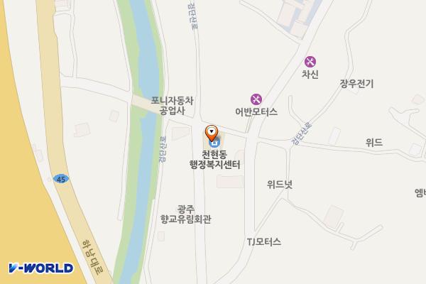 천현동 행정복지센터 2층 위치 지도 — 경기도 하남시 검단남로 48