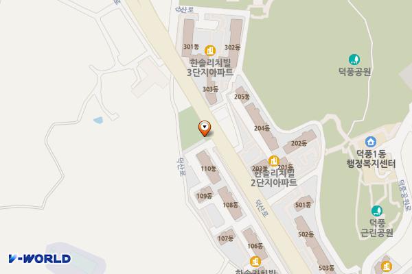 한솔리치빌공원 위치 지도 — 경기도 하남시 덕산로 67
