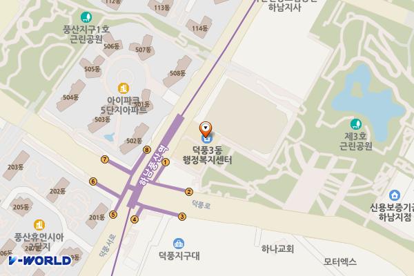 덕풍3동 행정복지센터 1층 위치 지도 — 경기도 하남시 덕풍서로 66