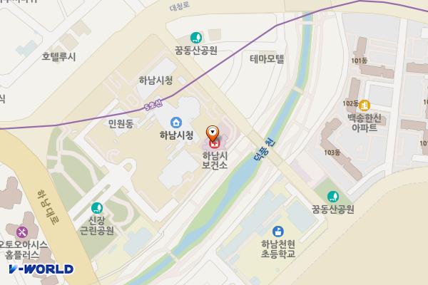하남시청 별관동 3층 위치 지도 — 경기도 하남시 대청로 10