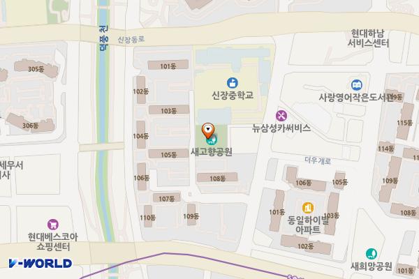 새고향공원 위치 지도 — 경기도 하남시 대청로59번길 35