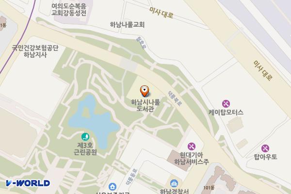 나룰도서관 3층 위치 지도 — 경기도 하남시 덕풍북로180