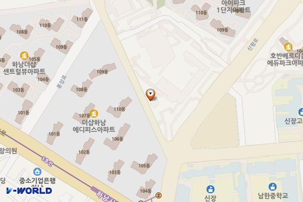 하남문화원 화장실(3층) 위치 지도 — 경기도 하남시 덕풍동로 12