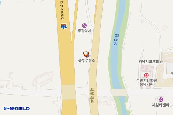 중부주유소 위치 지도 — 경기도 하남시 하남대로 557