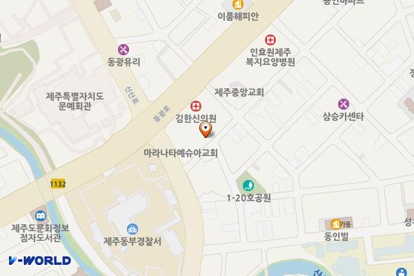 가령로1길 22, 동광로16길 6 위치 지도 — 제주특별자치도 제주시 가령로1길 22