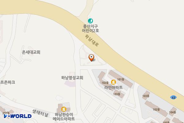 수리골공영주차장 B2층 위치 지도 — 경기도 하남시 신장로228번길5
