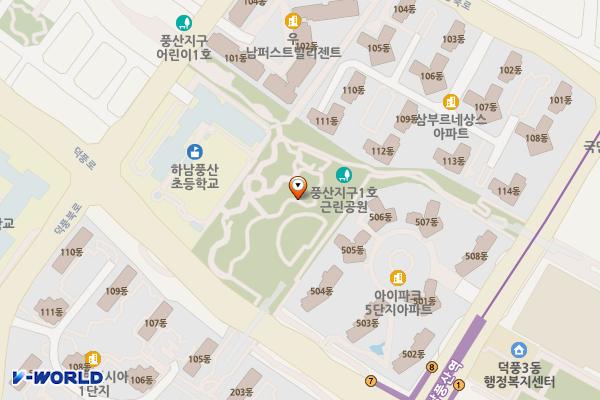 풍산지구1호공원 위치 지도 — 경기도 하남시 덕풍로 108