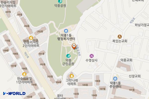 덕풍근린공원 위치 지도 — 경기도 하남시 덕풍공원로 116