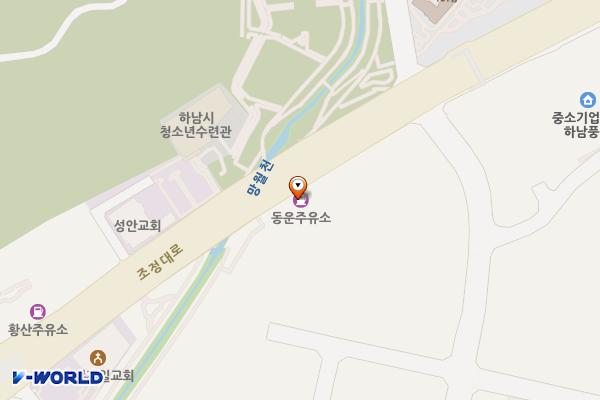 동운주유소 위치 지도 — 경기도 하남시 조정대로 116 (풍산동)
