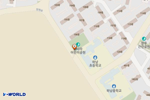 꿈나라공원 위치 지도 — 경기도 하남시 천현로 97