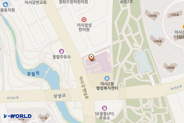 미사보건센터4층 위치 지도 — 경기도 하남시 미사강변대로 200