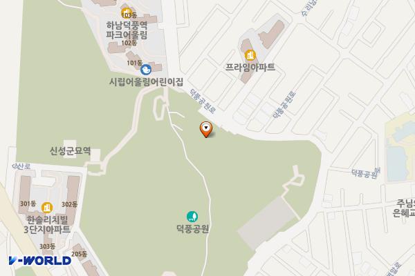 덕풍근린공원 제3공영주차장 B4층 위치 지도 — 경기도 하남시 덕풍공원로 70
