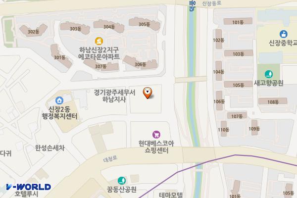 하남시종합사회복지관(1층) 위치 지도 — 경기도 하남시 덕풍천서로 9