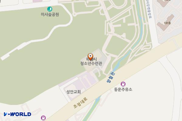 하남시청소년수련관 위치 지도 — 경기도 하남시 조정대로 111