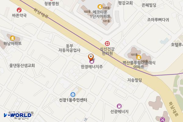 (주)한경에너지 베스트원주유소 위치 지도 — 경기도 하남시 하남대로 781 (신장동)