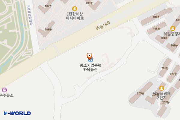 하남지식산업센터(그린존②) 위치 지도 — 경기도 하남시 조정대로 150