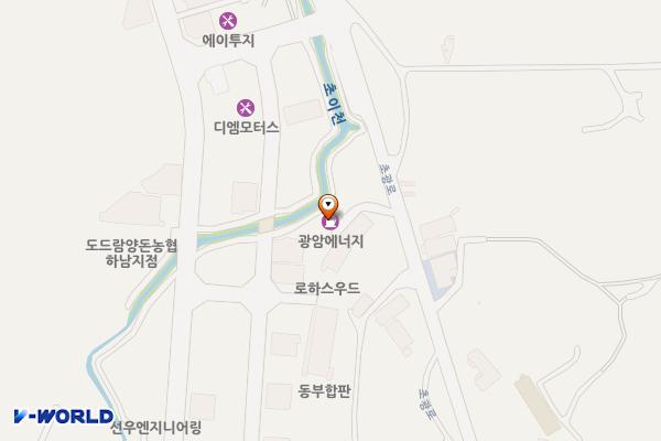 광암에너지주유소 위치 지도 — 경기도 하남시 초광로 75 (광암동)