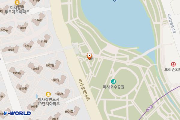 미사호수공원 위치 지도 — 경기도 하남시 미사강변대로 150