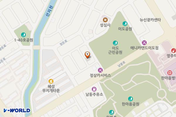 이도이동 434-8 위치 지도 — 제주특별자치도 제주시 이도이동 434-8