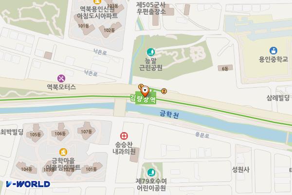 용인경전철 김량장역 개방화장실 위치 지도 — 경기도 용인시 처인구 금학로 315, 김량장역 (김량장동)