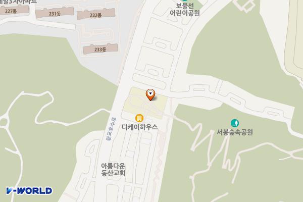 서봉숲속근린공원①(작은도서관) 공중화장실 위치 지도 — 경기도 용인시 수지구 광교호수로386번길 6 (상현동)