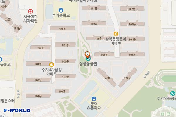 삼풍동어린이공원 공중화장실 위치 지도 — 경기도 용인시 수지구 문인로 69, 삼풍동어린이공원 (풍덕천동)