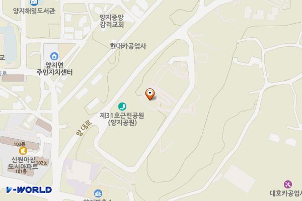 양지근린공원 공중화장실 위치 지도 — 경기도 용인시 처인구 양지읍 양대로 52