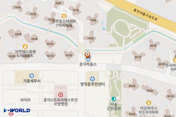 용인동부경찰서 흥덕파출소 개방화장실 위치 지도 — 경기도 용인시 기흥구 흥덕2로118번길 1, 흥덕파출소 (영덕동)