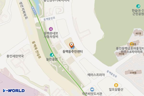 동백삼성타워 개방화장실 위치 지도 — 경기도 용인시 기흥구 동백중앙로 213, 삼성타워 (중동)