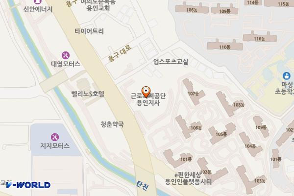 주식회사 솔루엠 개방화장실 위치 지도 — 경기도 용인시 기흥구 용구대로 2354, 솔루엠 (마북동)