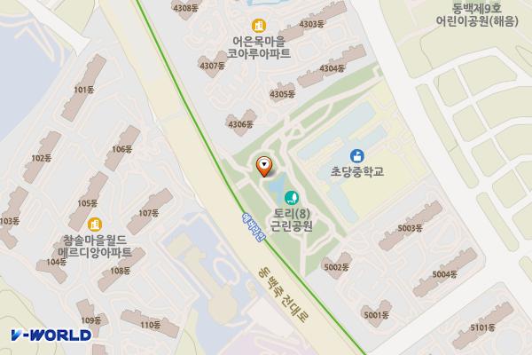 토리근린공원 공중화장실 위치 지도 — 경기도 용인시 기흥구 동백죽전대로 264