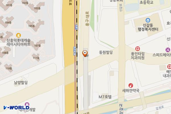 신갈광역버스정류장 공중화장실 위치 지도 — 경기도 용인시 기흥구 중부대로 335, 신갈광역버스정류장 (신갈동)